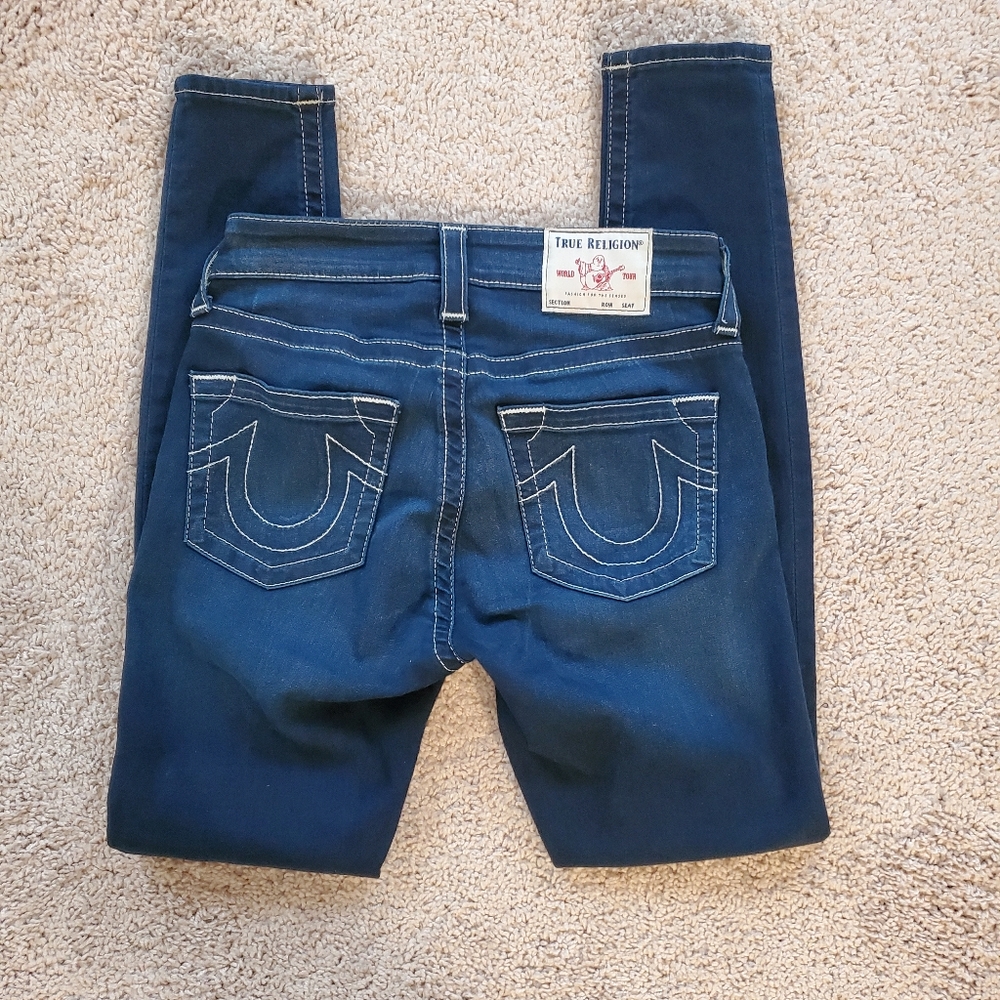 Women's True Religion Blue Jeans Size 26 - Picture 3 of 5